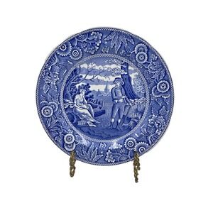 Vtg Spode Blue Room Collection Woodman Dinner‎ Plate 10.5" Excellent